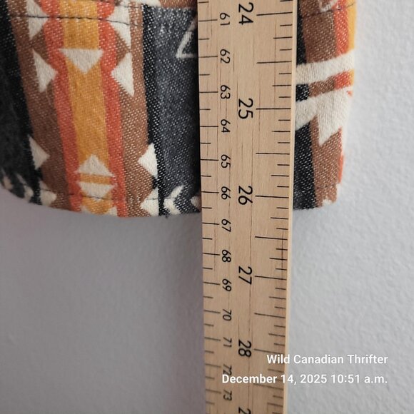 Le 31 XL Aztec Tribal Cotton Long Sleeve Button-Up Overshirt Casual Western - Picture 6 of 7